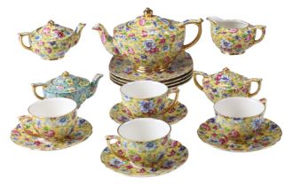A James Sadler Sophie Chintz pattern tea set