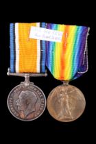 British War and Victory Medals to 3722 Pte R Ross, Border Regiment