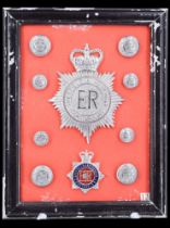 A collection of Sheffield and Rotherham Constabulary / Police badges and insignia