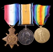 A 1914-15 Star, British War and Victory medals to 15721 Pte J W Parsons, Border Regiment