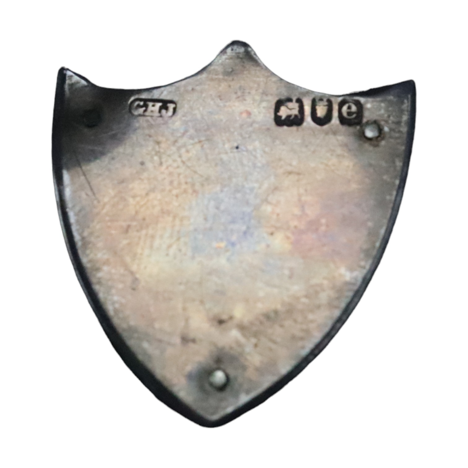 A Victorian silver-mounted black leather wallet, bearing an applied silver shield escutcheon, G H - Image 2 of 3