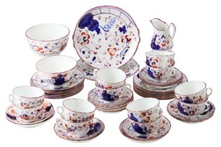 An early 20th Century Allertons Gaudy Welsh style tea set, circa 1903-1912