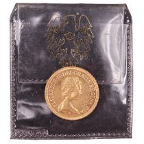 A 1981 gold sovereign coin