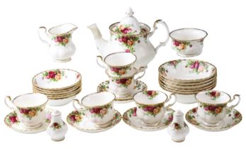 A large quantity of Royal Albert Old Country Rose tea and dinnerware, approximately fifty items