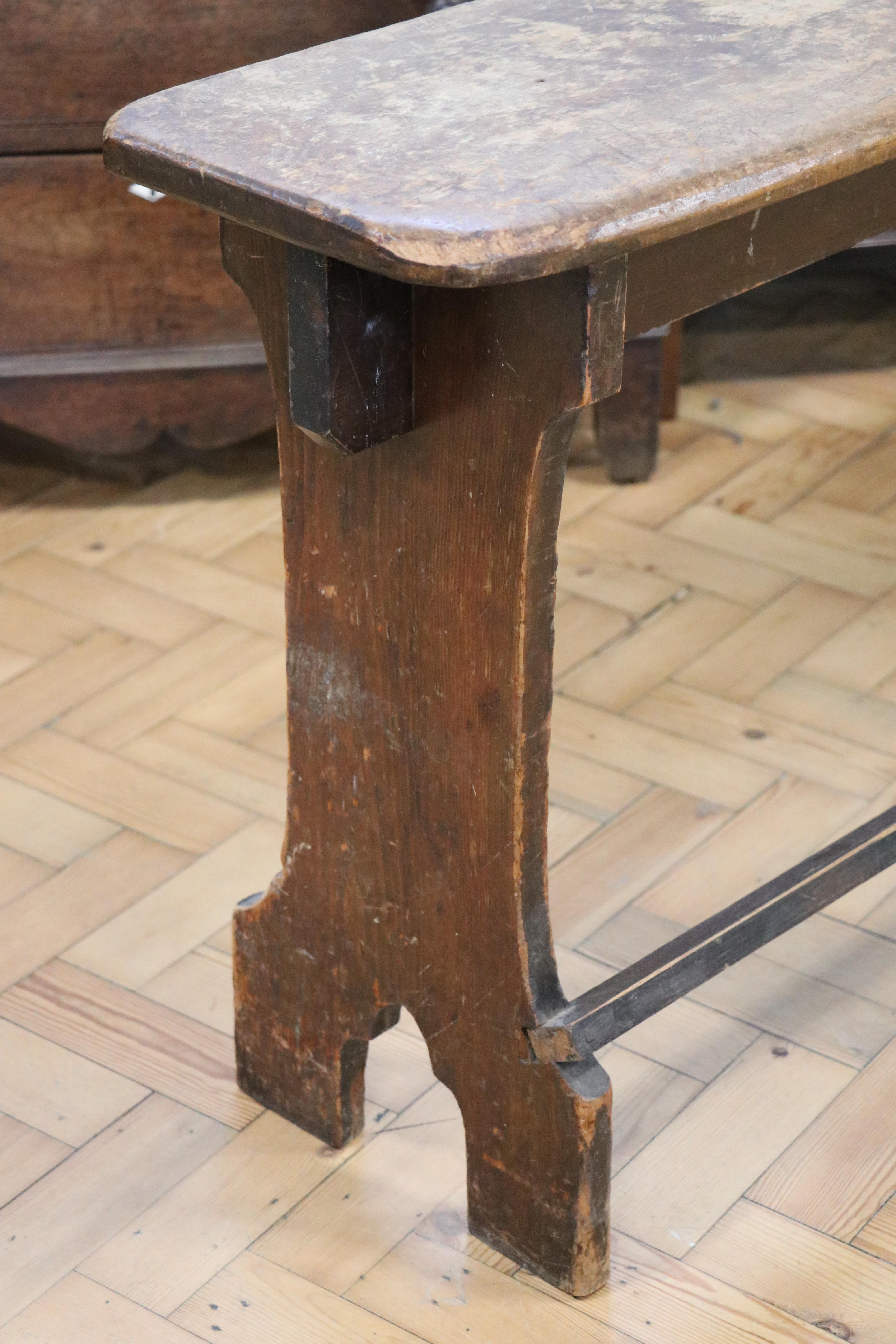 A church organ bench stool, 120 cm x 68 cm - Image 4 of 4