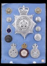 A collection of West Riding Constabulary / Police badges and insignia