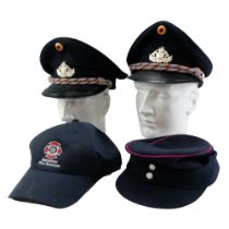 German and other fire service caps, late 20th Century