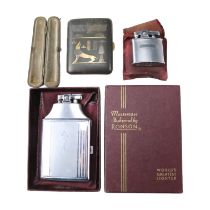 A boxed Ronson Mastercase combination petrol cigarette lighter and case together with another Ronson