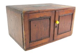 A coin collector's oak cabinet containing a collection of George II and later GB and world coins