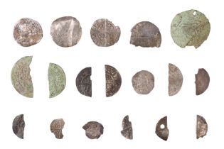 A group of hammered silver coins and fraction / fragments, 15th Century