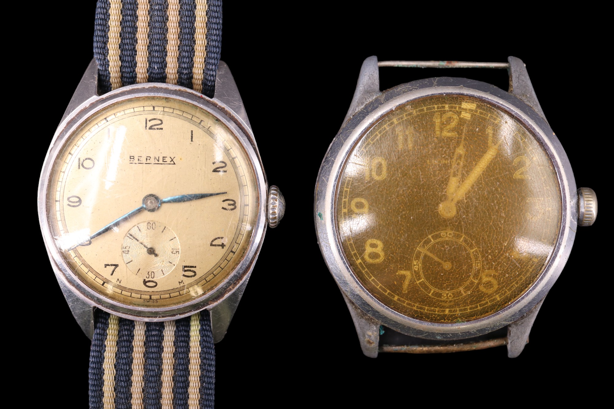 A 1940s Leonidas military style wristwatch, 36 mm, (running when catalogued, accuracy and - Image 2 of 3