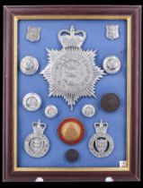 A collection of Hull City Police badges and insignia
