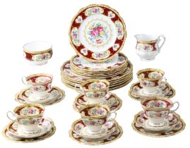 Royal Albert "Lady Hamilton" tea and dinnerware, approximately forty items