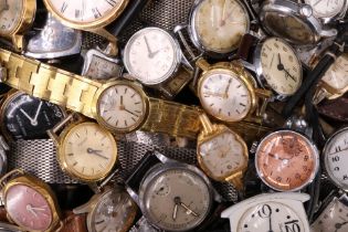 A large quantity of vintage wristwatches