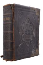 A Victorian brass-mounted "Brown's Self Interpreting Family Bible", Glasgow, McGready, Thomson &