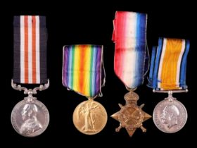 A Military Medal, 1914-15 Star, British War and Victory Medals to 26286 Pte J Watson, Border