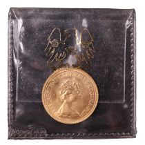 A 1981 gold sovereign coin