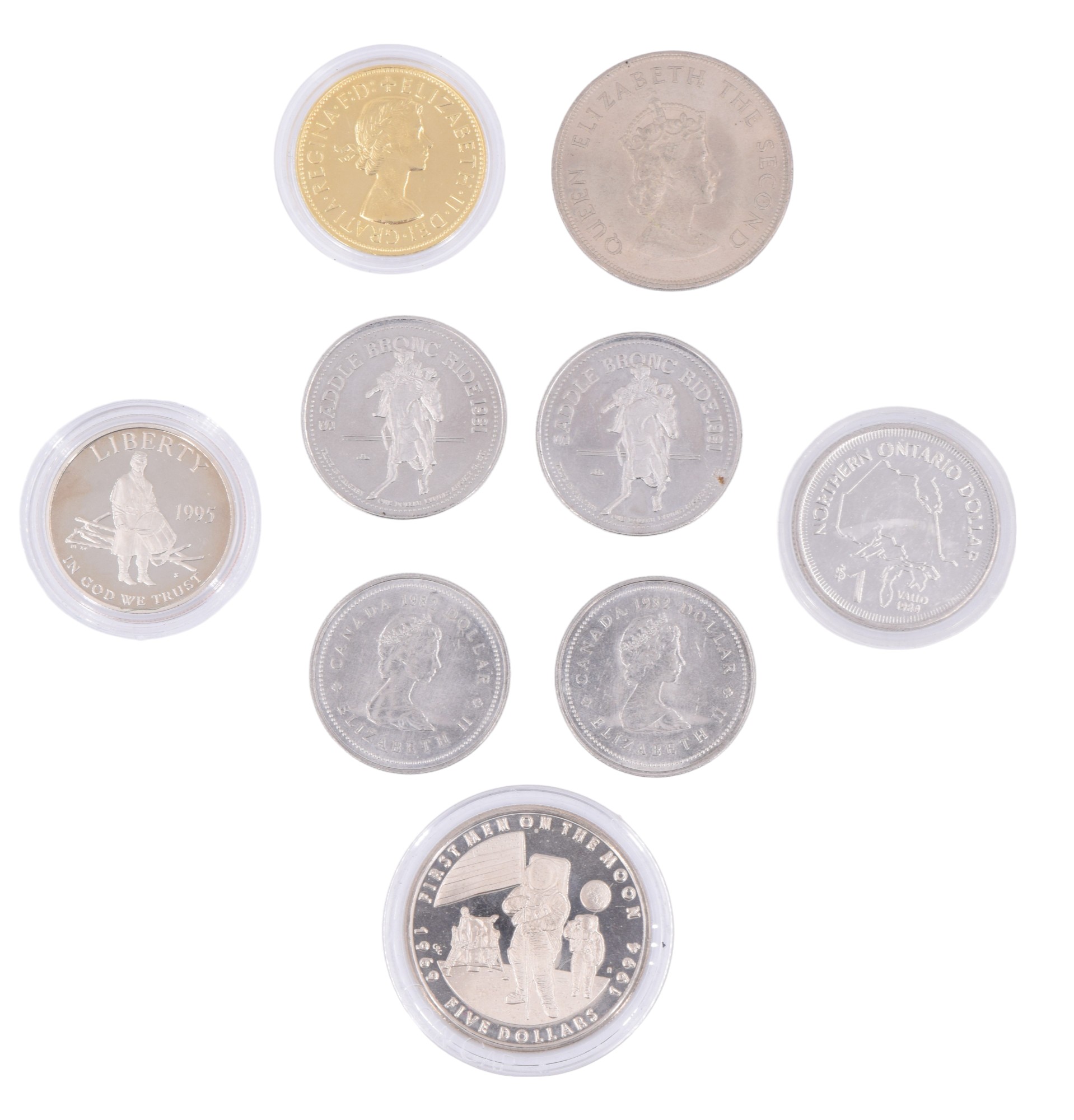 A group of commemorative coins and exonumia including a 2007 gold-plated silver Henry VIII five - Image 9 of 14