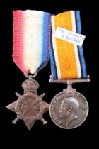 A 1914-15 Star and British War Medal to 14878 Pte W Holmes, Border Regiment