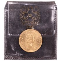 A 1981 gold sovereign coin