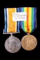 British War and Victory Medals to 19440 Pte F Bradshaw, Border Regiment