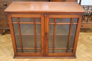 A Victorian glazed mahogany kitchen cabinet, 91 cm x 39 cm x 72 cm