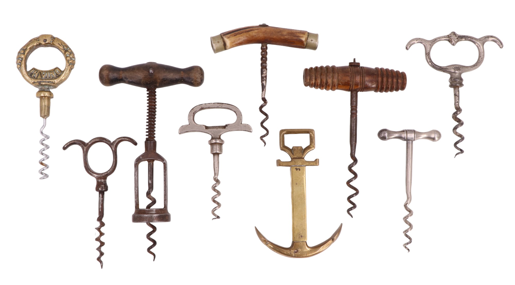 A group of corkscrews including an MHD T-form, a four-finger pull, etc