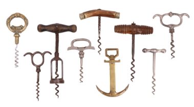 A group of corkscrews including an MHD T-form, a four-finger pull, etc