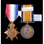 A 1914-15 Star and Victory Medal to 10707 Pte F Walker, Border Regiment