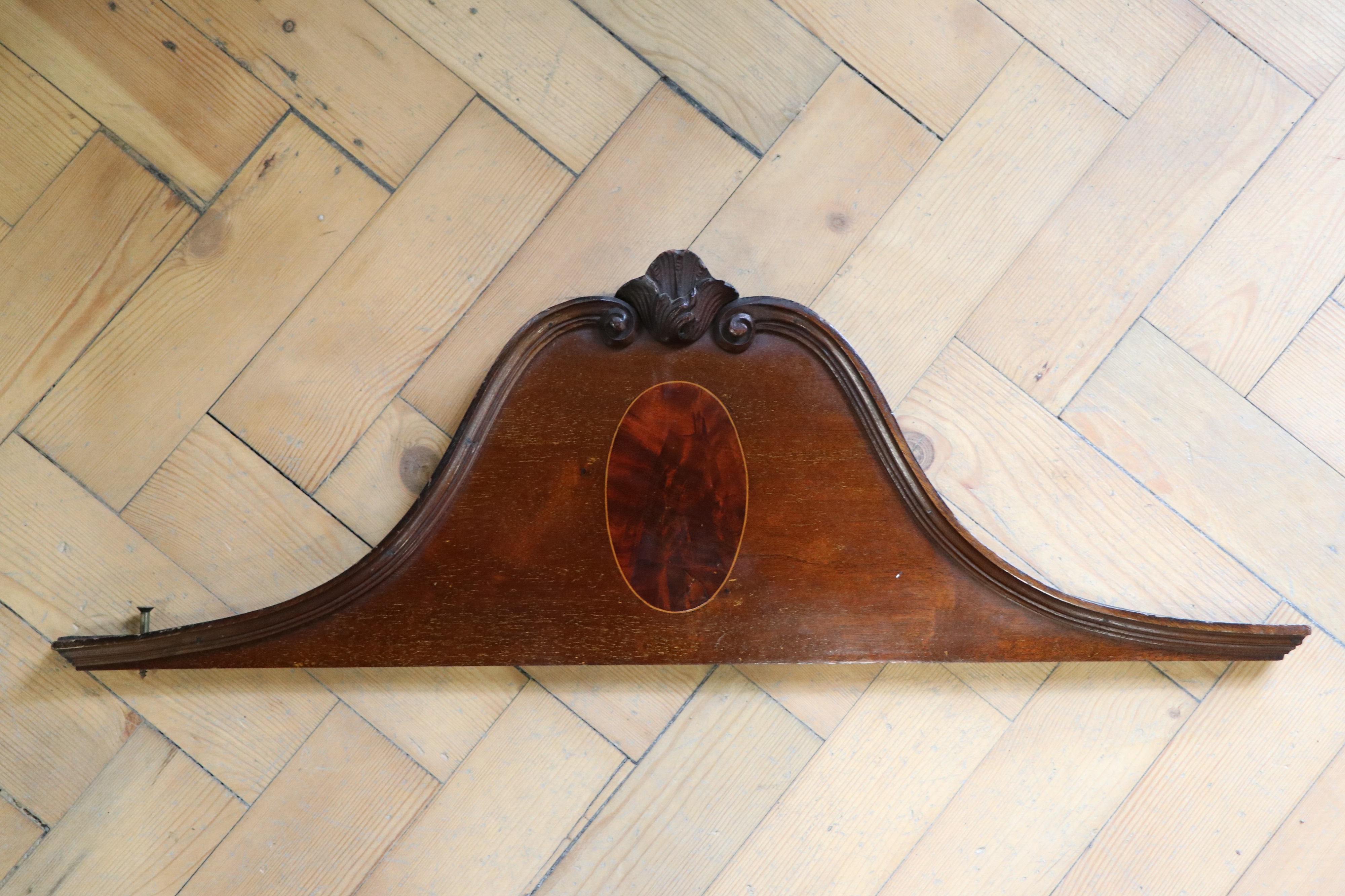 A late 19th / early 20th Century string-inlaid and carved mahogany display cabinet, 123 cm x 44 cm x - Image 5 of 5