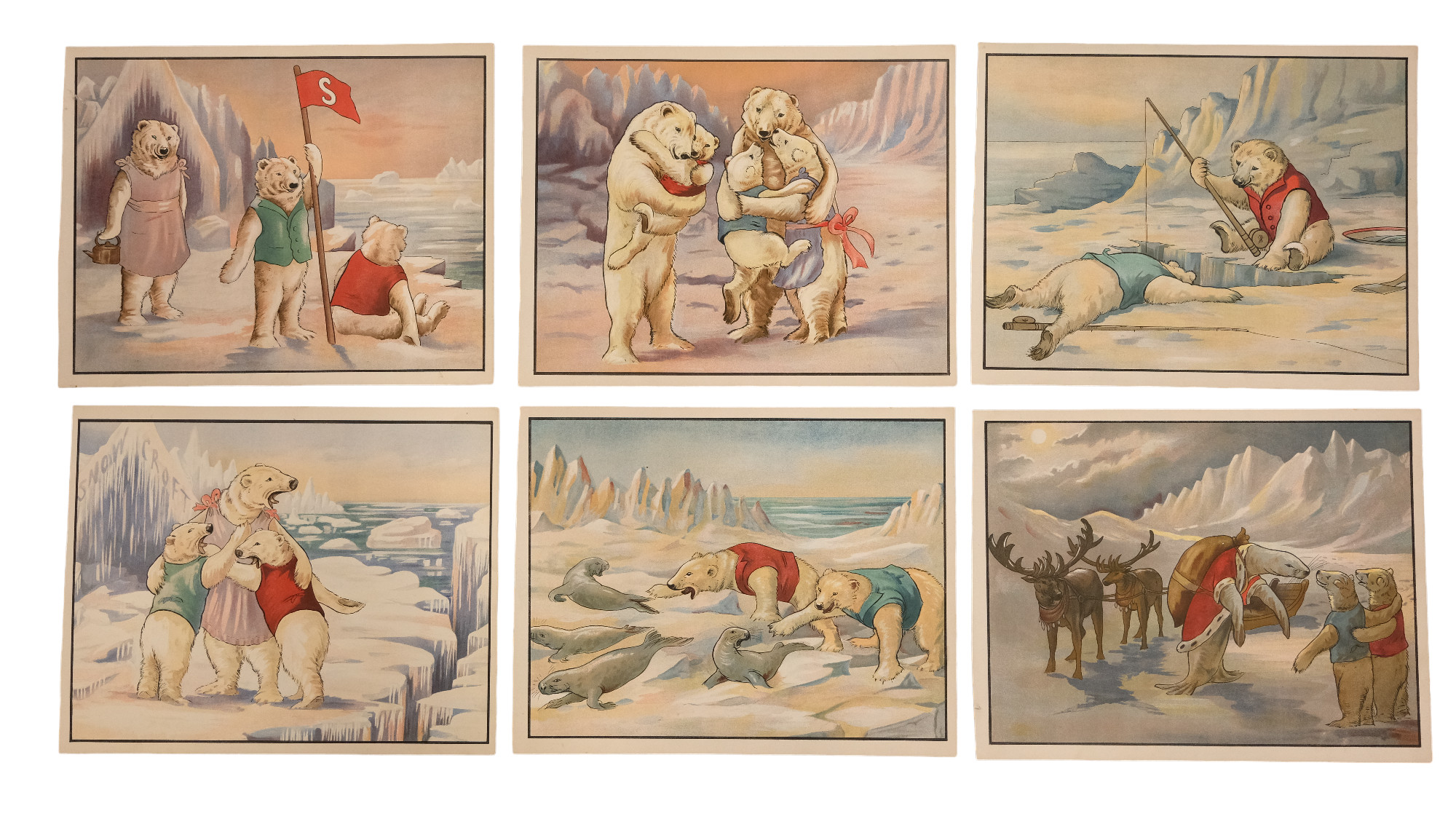 Bessie Nancy Parker (1872-1961) Nine studies from "Arctic Orphans", circa 1920, lithographic prints, - Image 2 of 5