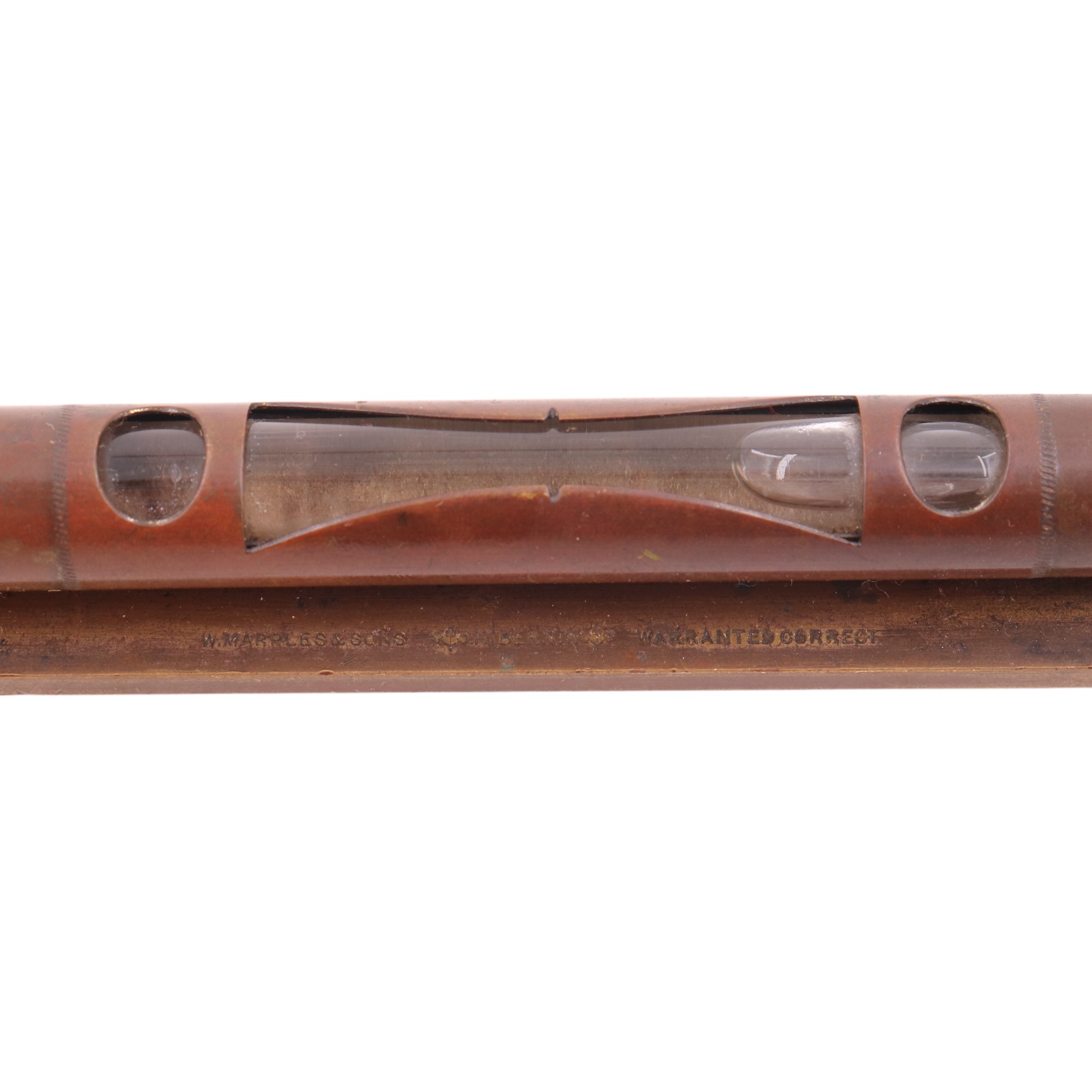 A late 19th / early 20th Century Marples "Hibernia" brass spirit level, 17.5 cm - Image 3 of 3