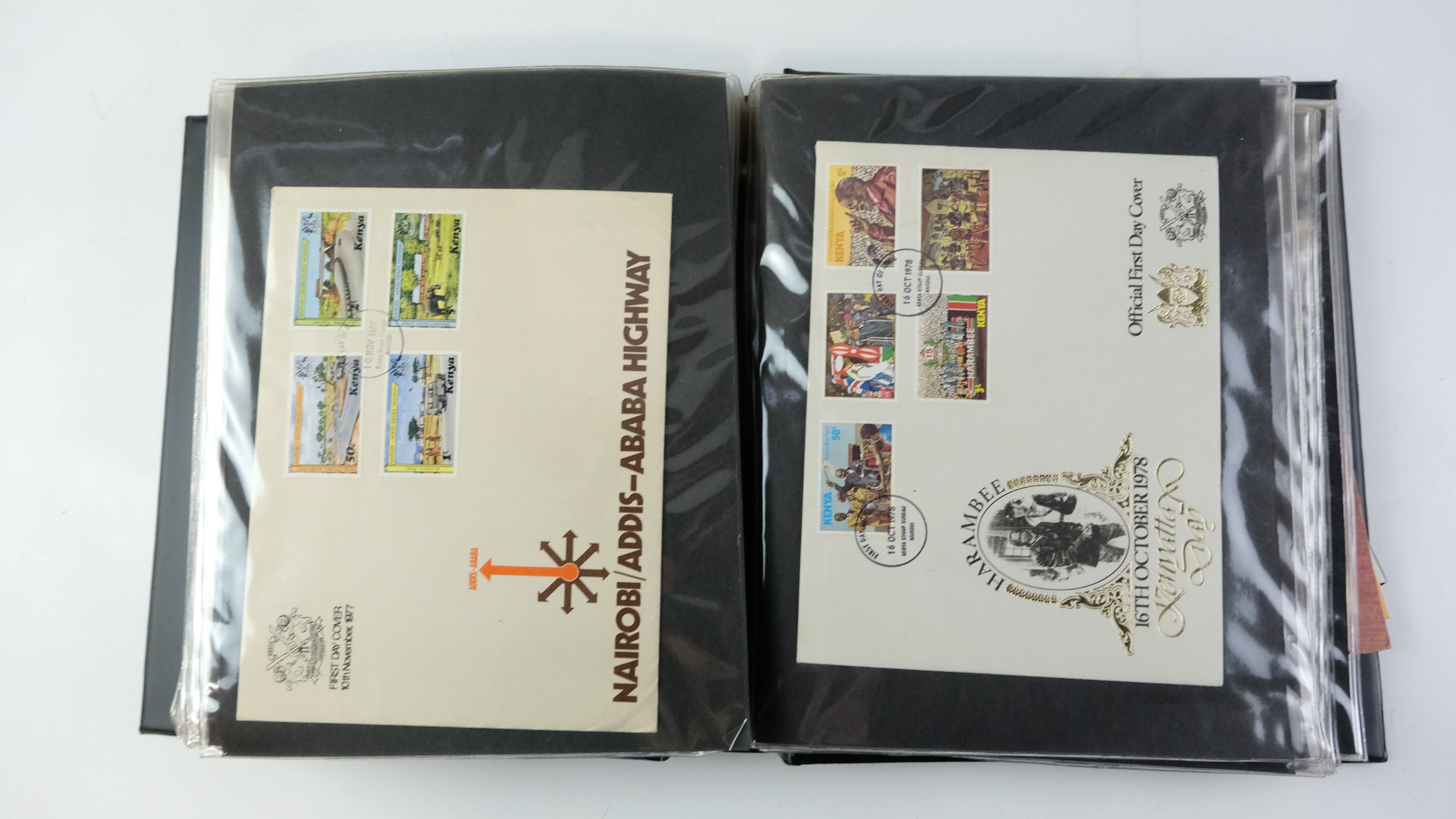 A large quantity of albums containing various world stamp covers including royal commemoratives, - Image 99 of 154
