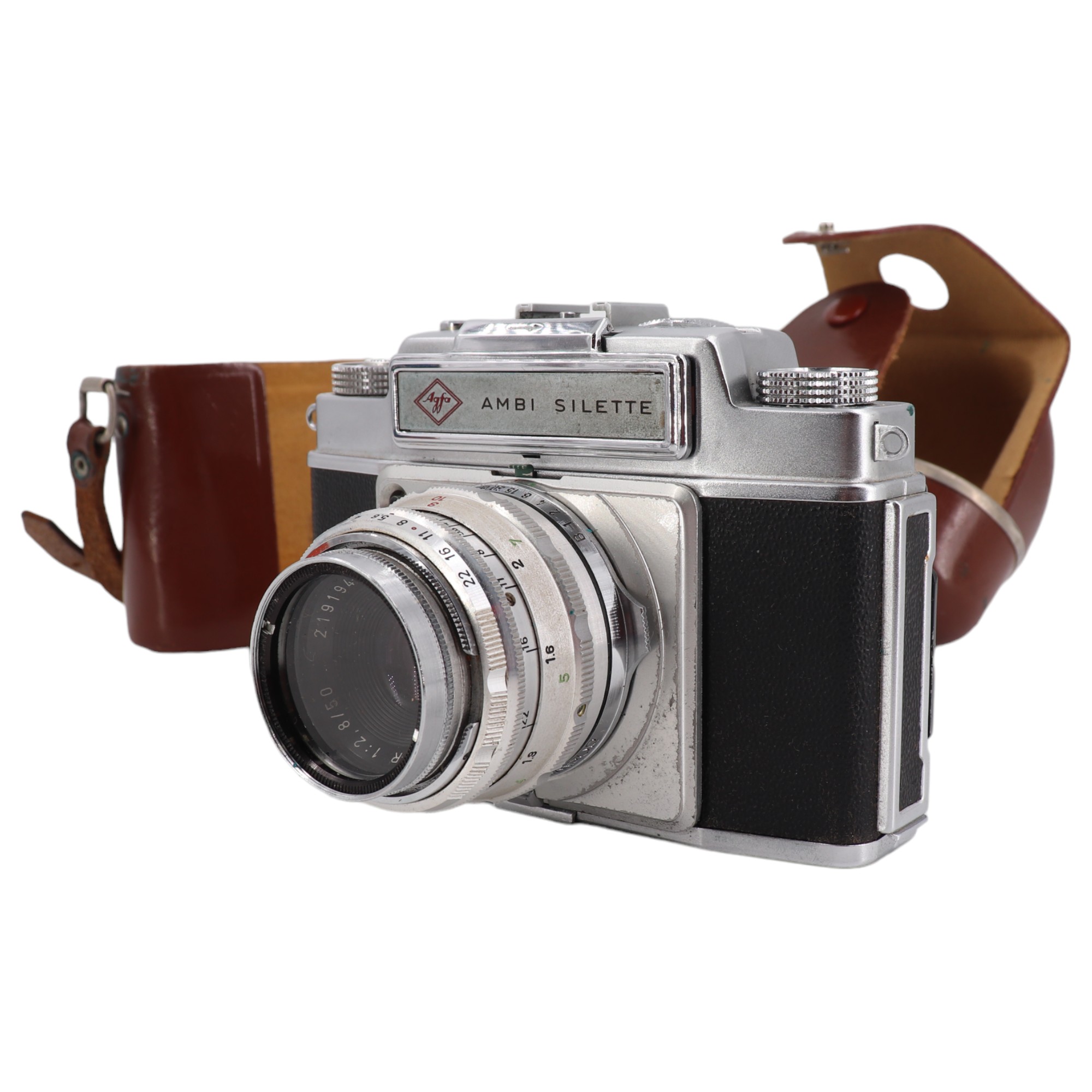 An Agfa Ambi Silette 35mm Film Rangefinder Camera, in leather case,1957-1961, mounted with an Agfa - Image 5 of 8