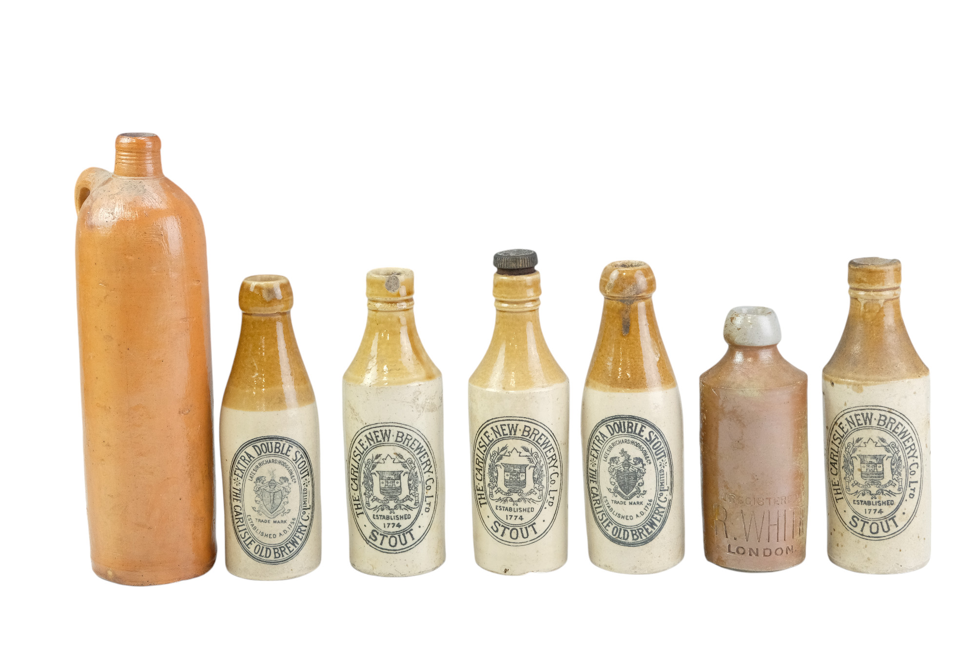Carlisle stoneware ginger beer and other bottles and jars - Image 2 of 2