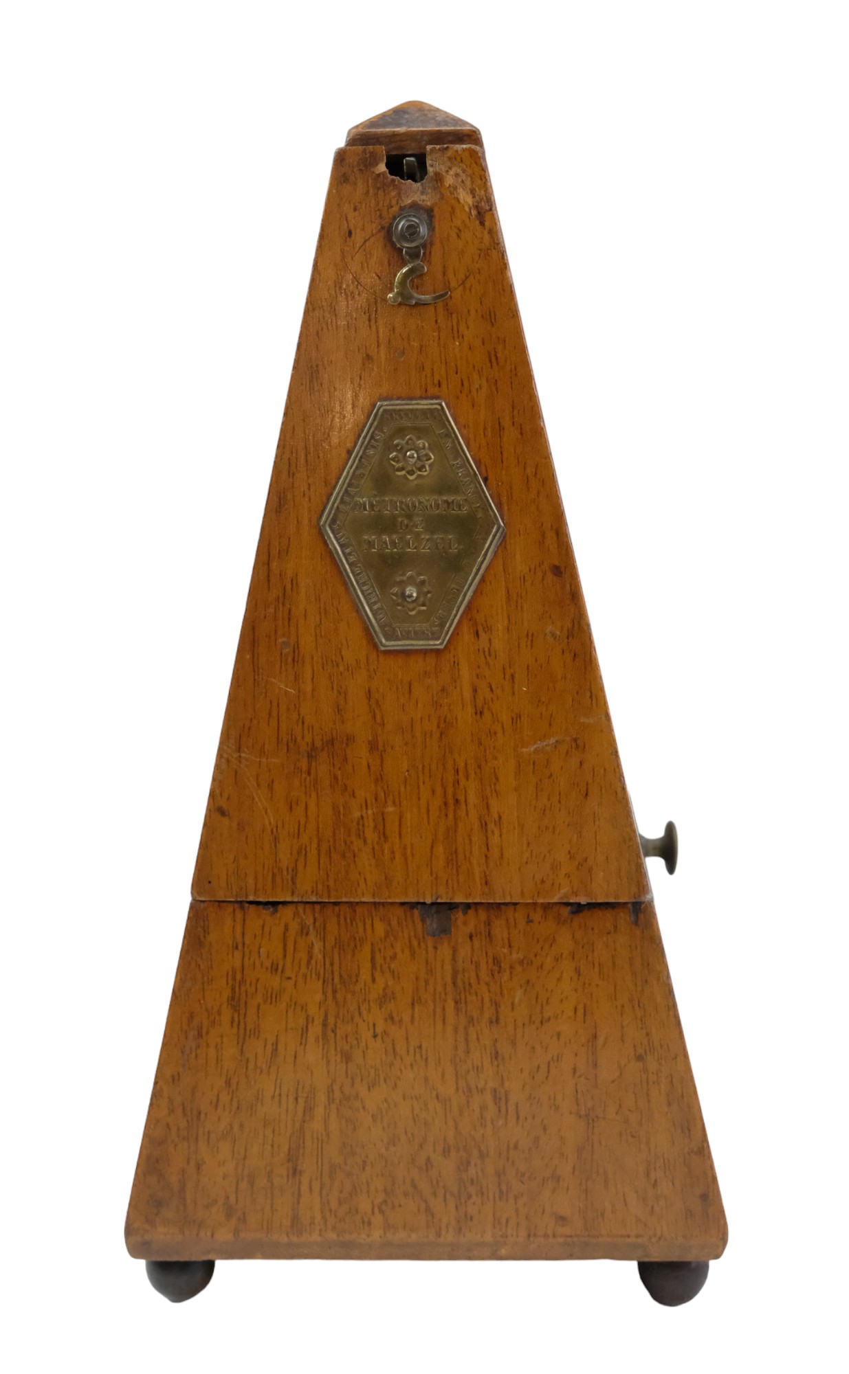 An early 20th Century mahogany cased French Metronome by Maelzel, height 24 cm