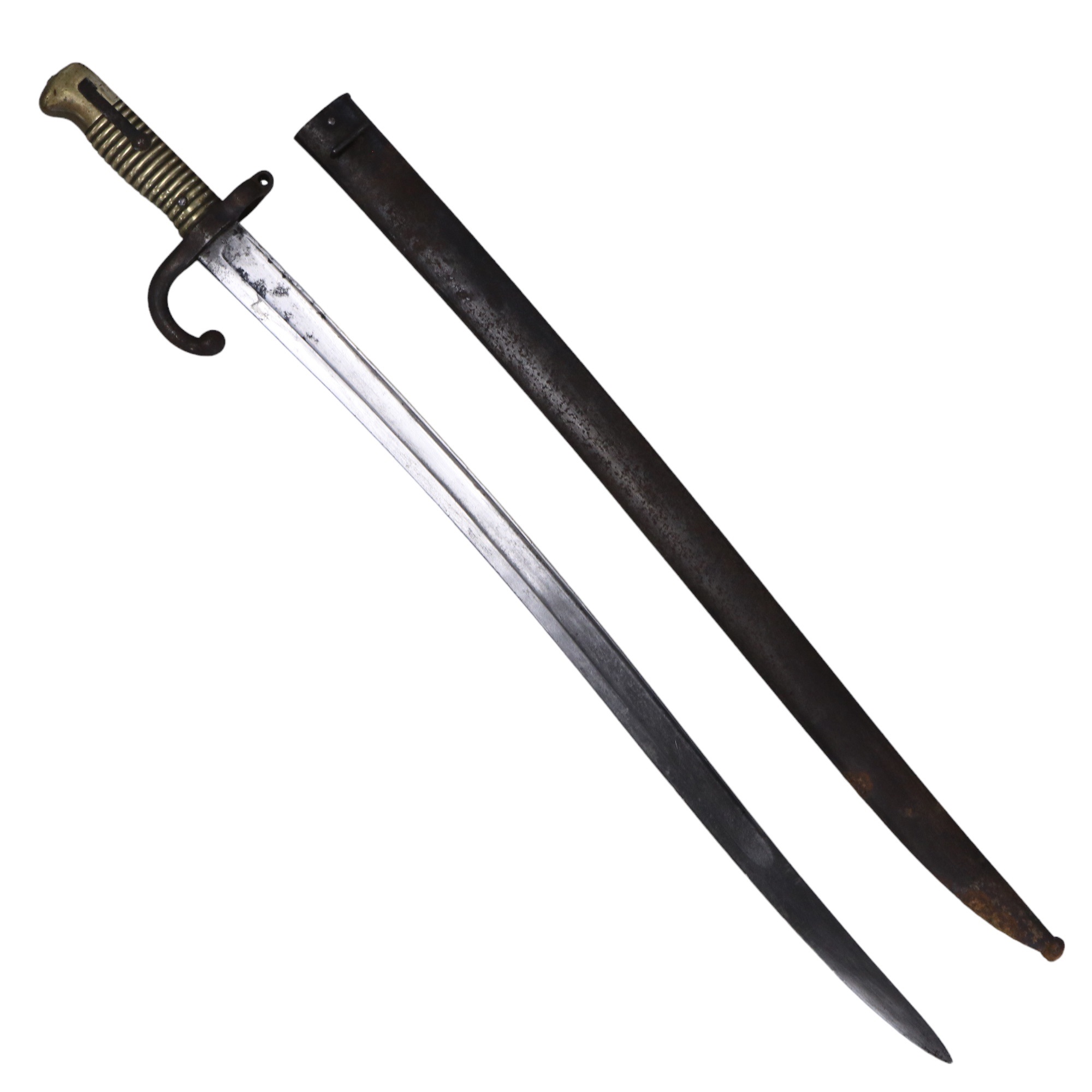 A French Mle 1866 Chassepot rifle bayonet