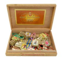 A group of Willem II cigar bands in a Henri Wintermans cigar box, mid-to-late 20th Century