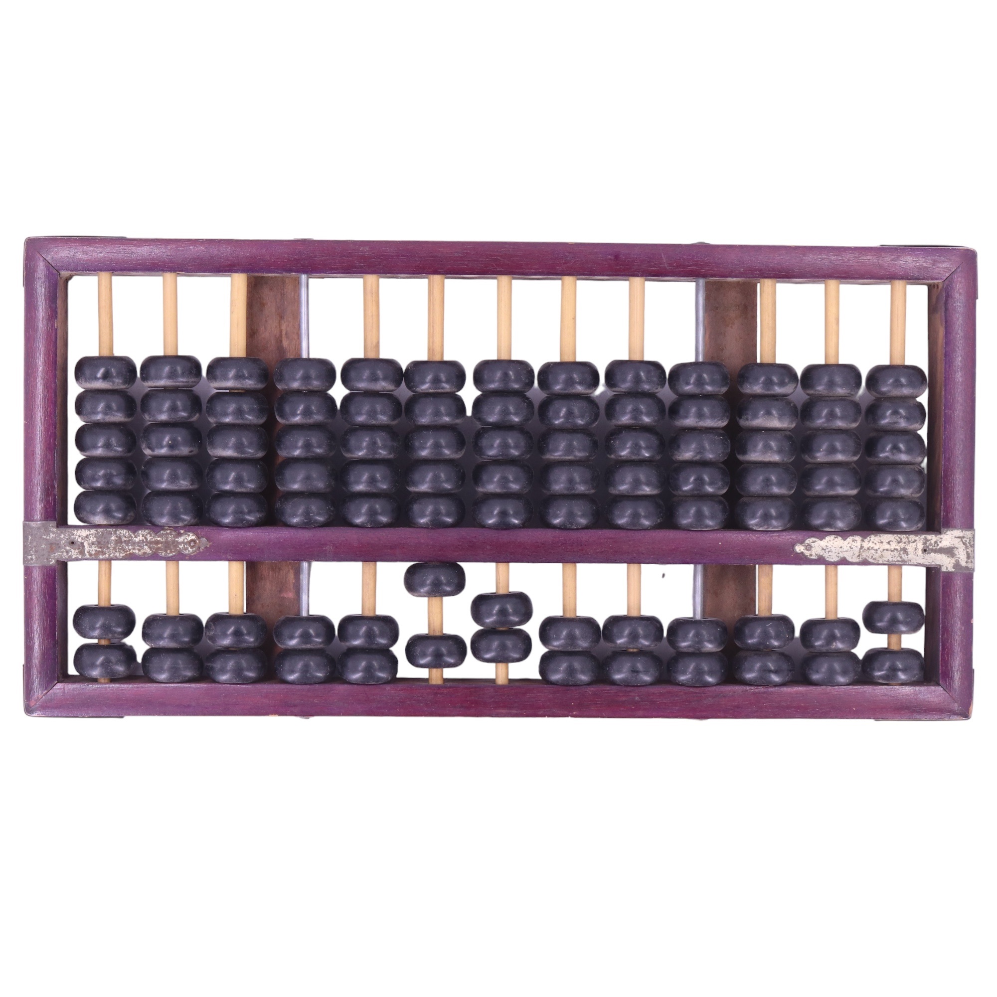 A mid-to-late 20th Century Chinese "Red Lion" abacus together with bamboo wind chimes, abacus 17 - Image 2 of 3