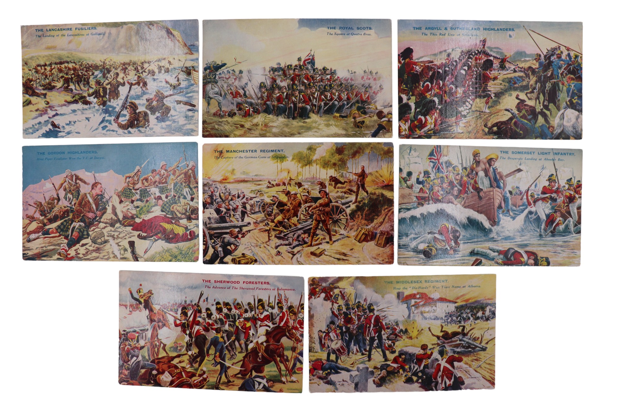 A group of 26 "Battles For The Flag" military postcards by D C Thomson for The Wizard and Rover - Image 8 of 9