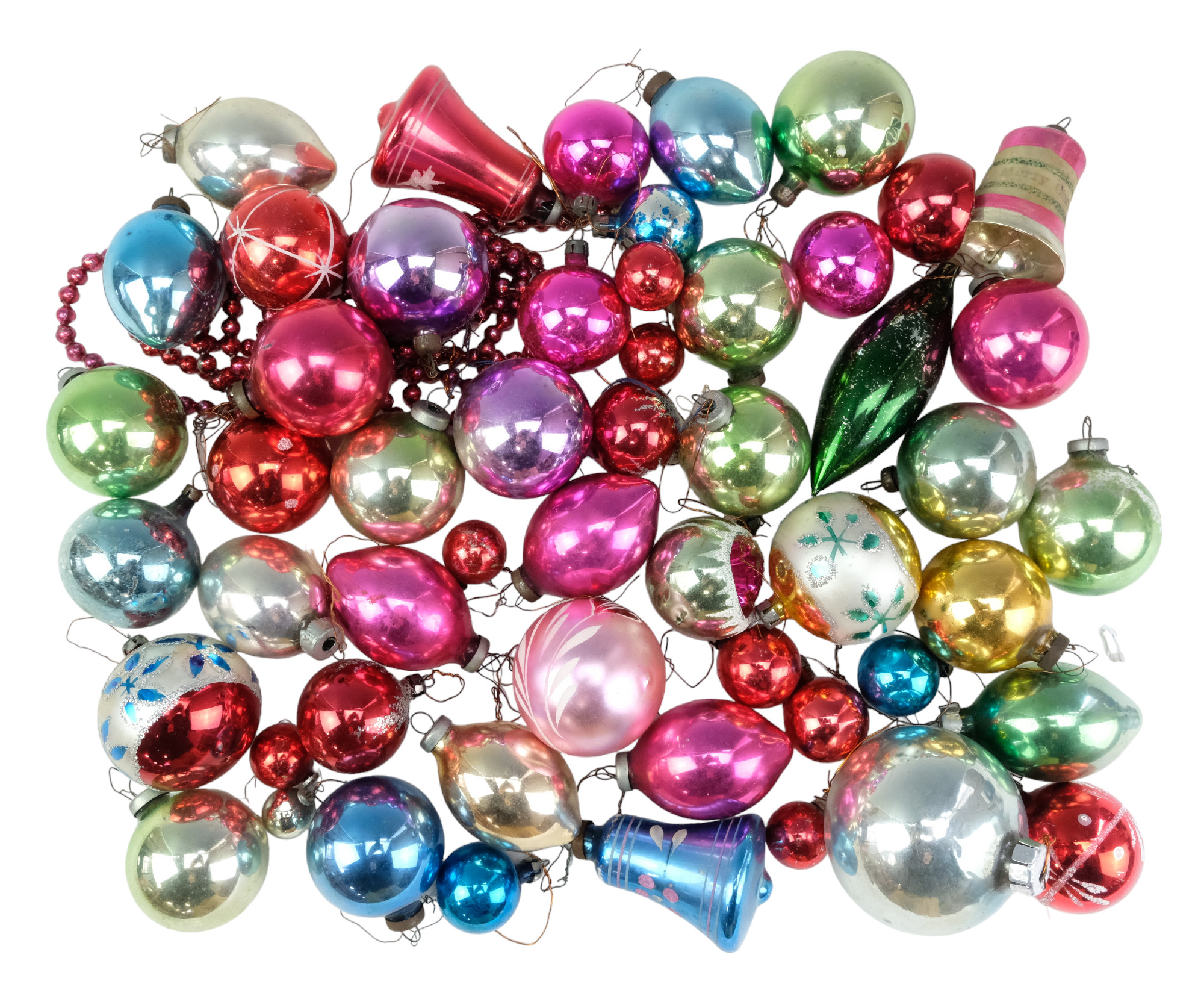 A quantity of vintage christmas tree glass baubles - Image 2 of 2