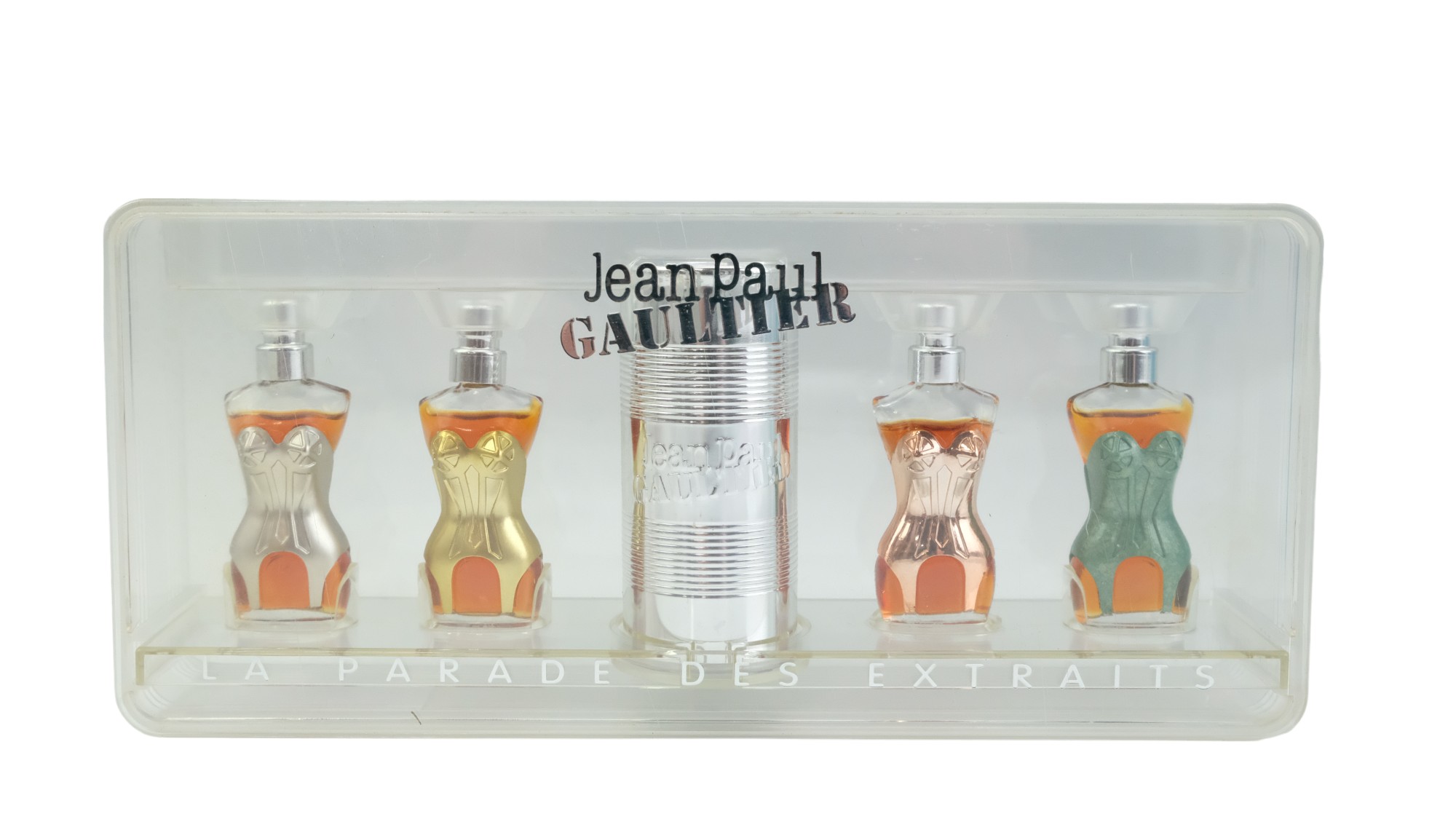 Two early bottles of Jean Paul Gaultier perfume in original packaging, together with a set of - Image 2 of 4