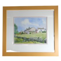 Pat Porter (Carlisle, Contemporary) "Lakeland Farmhouse, Uldale", a charming, verdant study of the