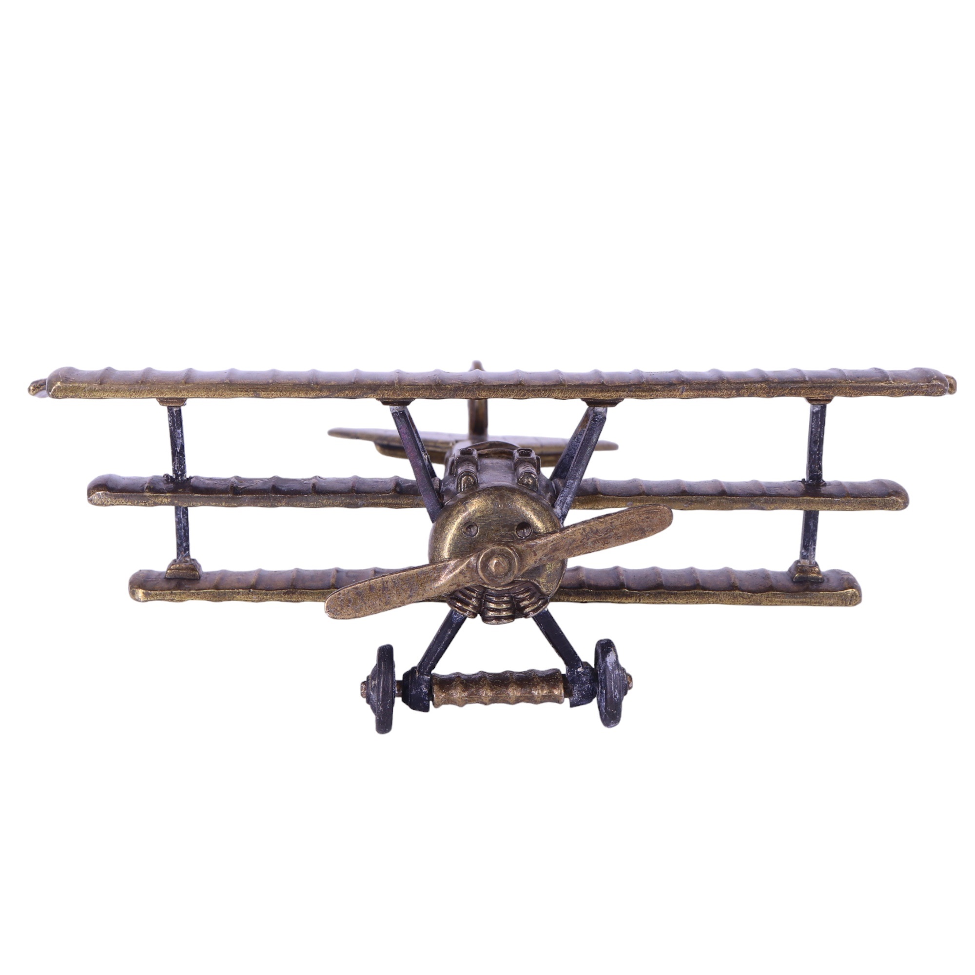A cast metal model of a Great War German Dreidecker triplane by Ghedina, wingspan 19 cm - Image 2 of 6