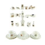 A collection of Crested China including Carlisle, Silloth, Brampton, etc, tallest 14 cm