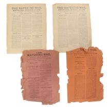 Four issues of the Boer War newspaper "The Mafeking Mail", "issued daily, shells permitting",