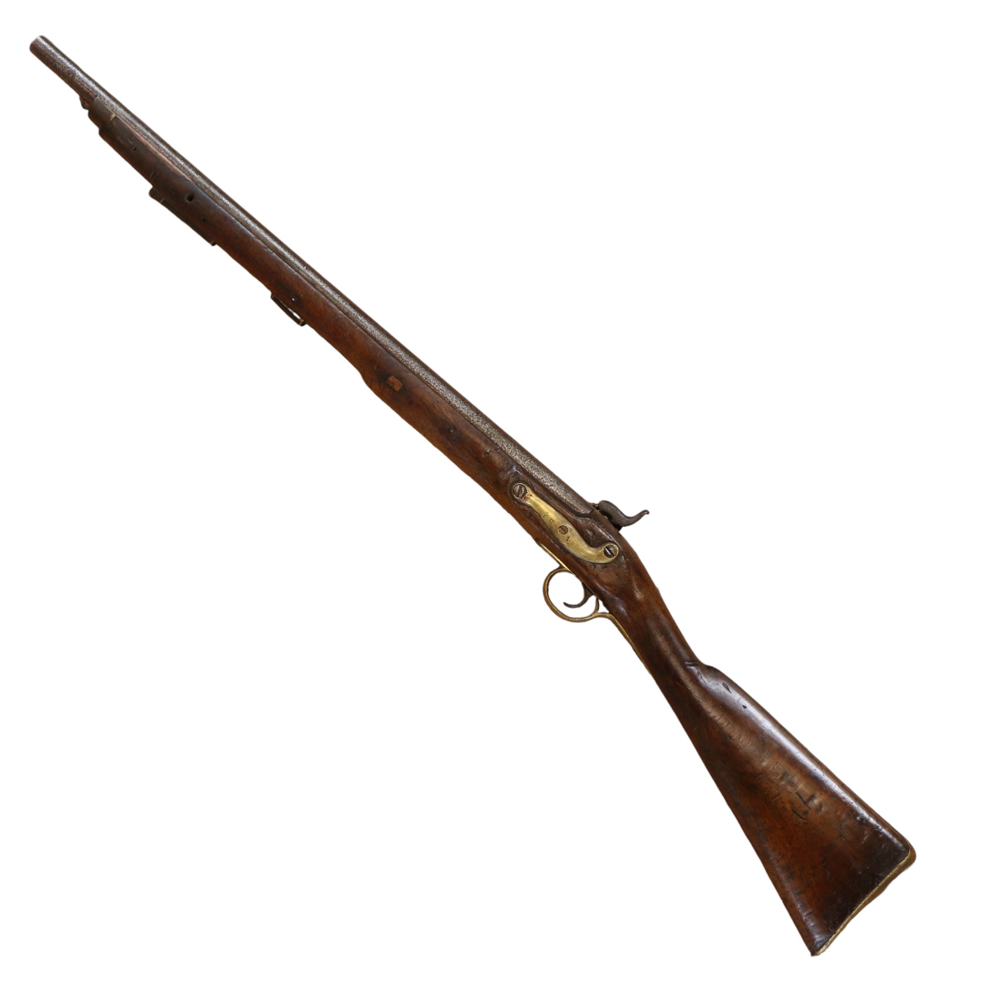 A Tower 1841 dated percussion carbine, having a 26-inch barrel with a Hanoverian bayonet catch - Image 2 of 6