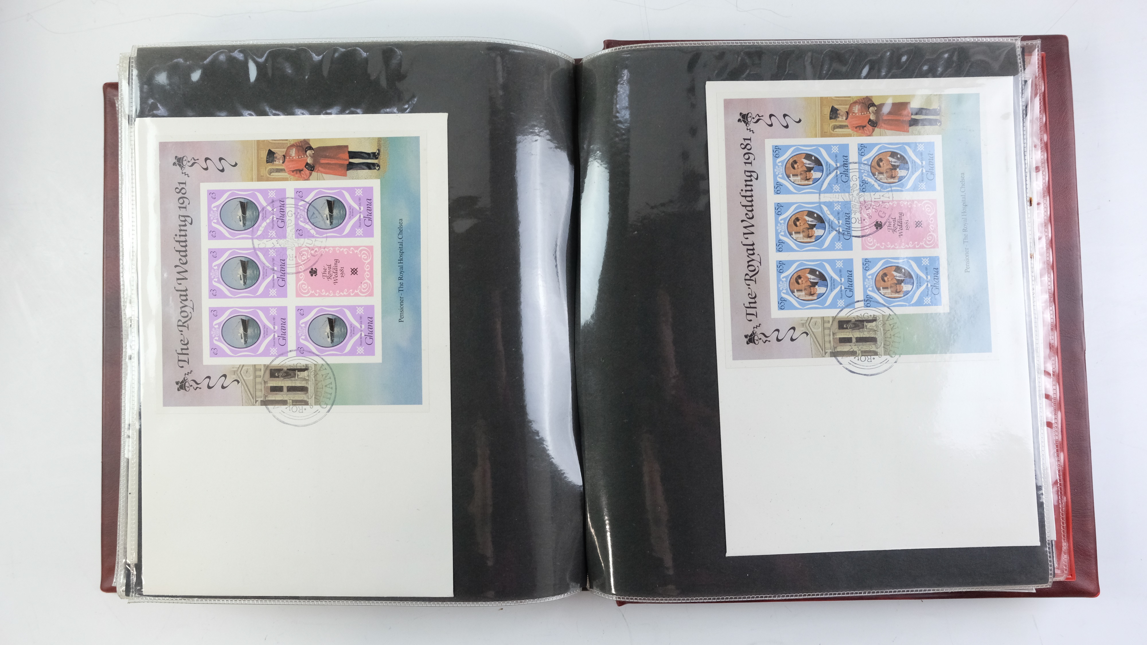 A large quantity of albums containing various world stamp covers including royal commemoratives, - Image 22 of 154