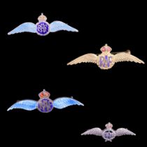 Four RAF sweetheart brooches