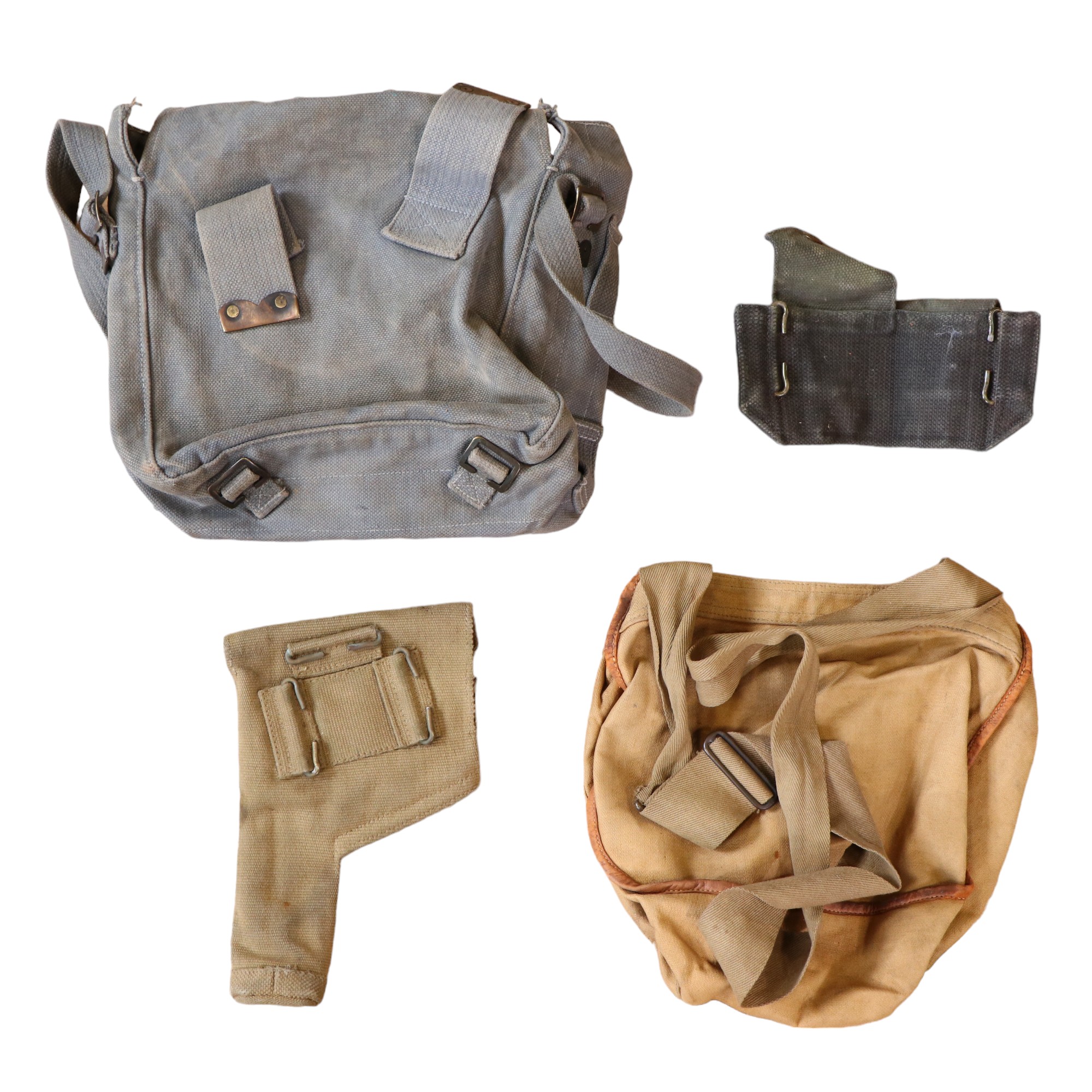 A quantity of military accoutrements including leather and webbing holsters - Image 3 of 16